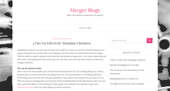 Desktop Screenshot of mergerblogs.com
